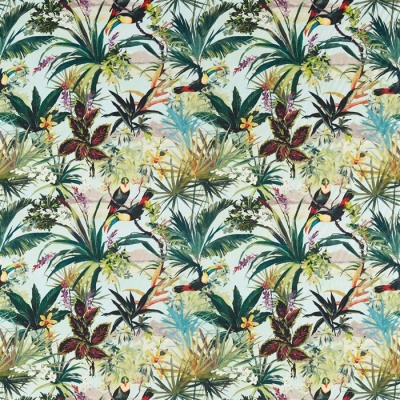 Clarke & Clarke Toucan Fabric in Sky